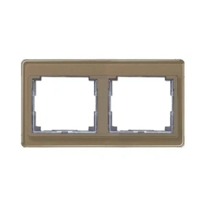 Изображение Рамка на 2 поста горизонтальная SL 500 золотая бронза SL5820GB Jung