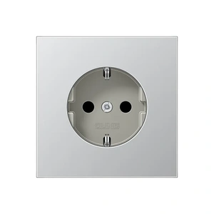 Изображение Розетка с заземлением 16А 250В LS 990 алюминий AL1520 Jung