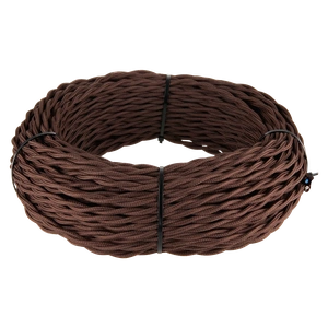 Изображение Ретро кабель витой 3х1,5 (коричневый) 50 м W6453514