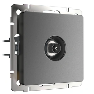 Изображение ТВ-розетка оконечная (графит матовый) W1183064