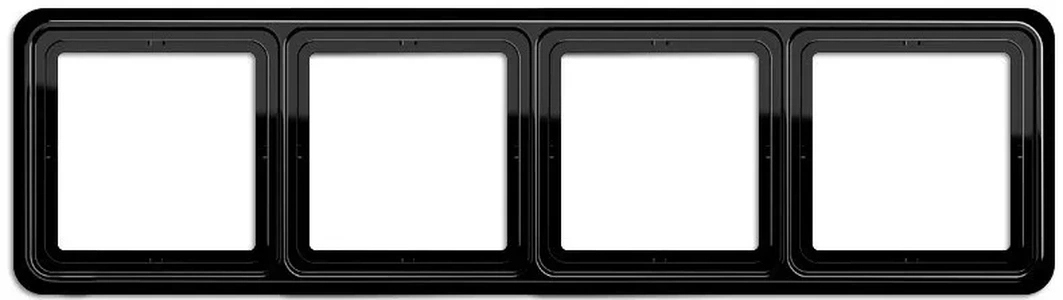Изображение Рамка четверная, горизонтальная/вертикальная, Jung CD 500, черный CD584SW CD 500