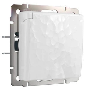 Изображение Розетка влагозащ. с зазем. с защит. крышкой и шторками (белый) W1271201