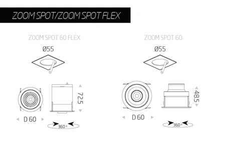 Изображение Точечный светодиодный светильник ZOOM SPOT FLEX
