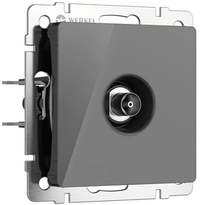 Изображение ТВ-розетка оконечная (графит акрил) W1183044