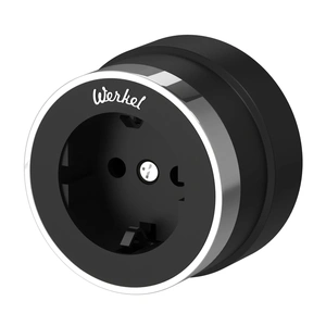 Изображение Розетка с заземлением (черный матовый/хром) W5871051