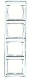 Изображение Рамка четверная, для вертикального монтажа Jung SL 500, стекло серебро sl584si SL 500